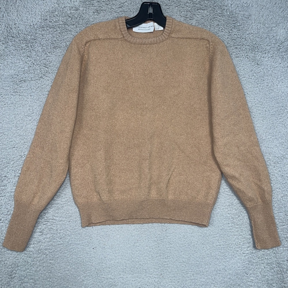 VTG Peterborough Row x Bloomingdales Sweater Men's Sz L Brown Lambswool Grandpa